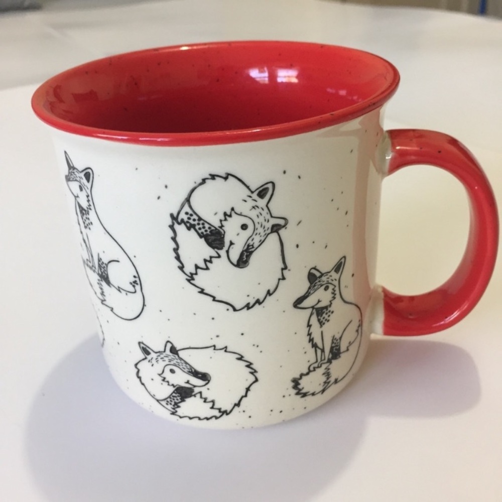 Meritage Fox Animal Print Mug for Coffee or Tea.
